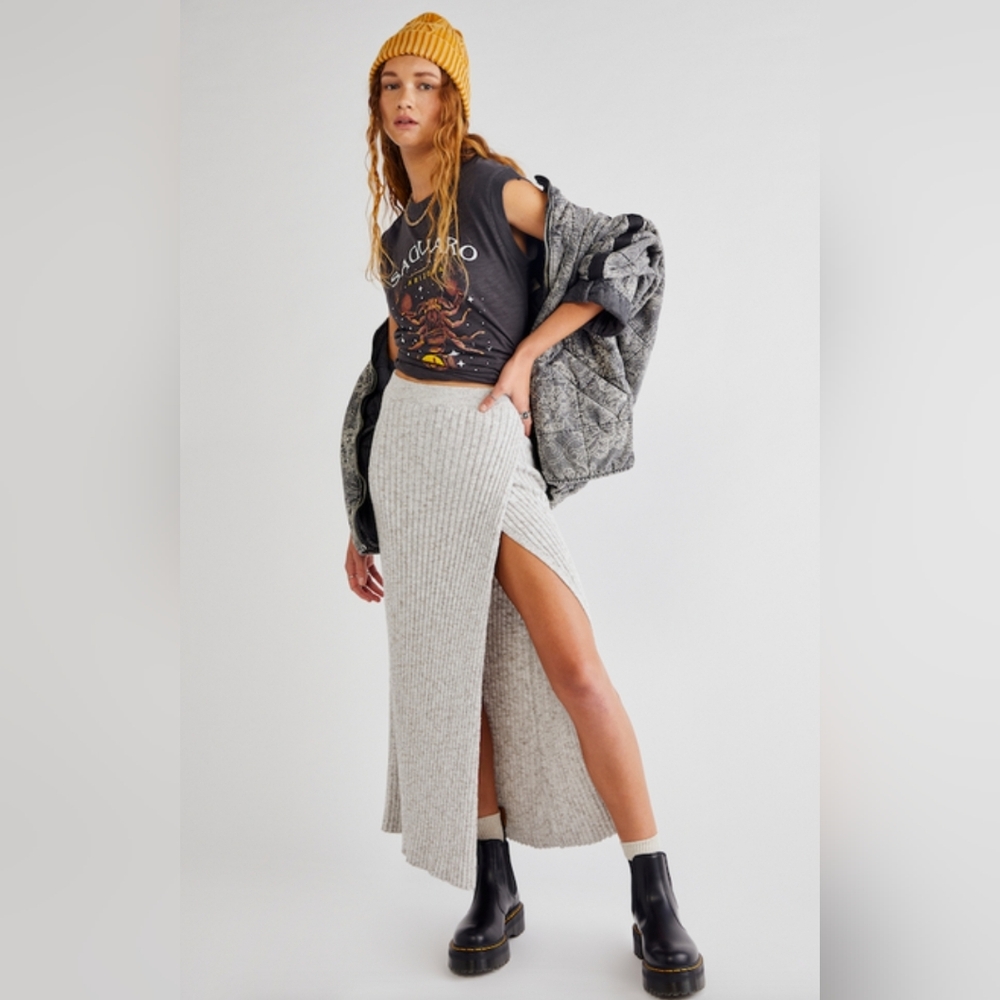 Free People Better Days Skirt, light gray, size XL, NWT